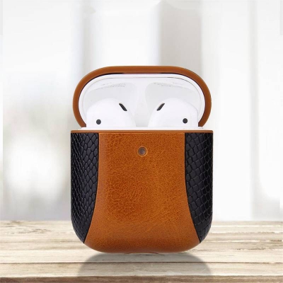 Airpods Case for iphone with imitation leather material