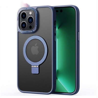 TPU frosted phone case with Magnetic holder for Iphone