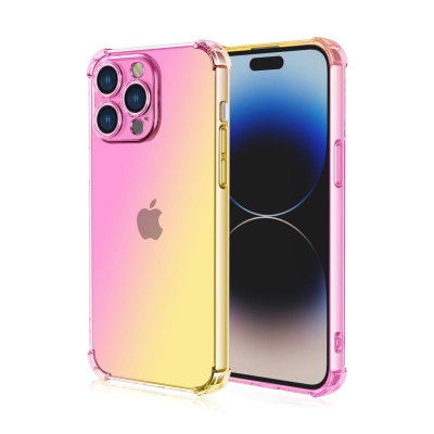 Transparent TPU phone case with gradient color for Iphone 