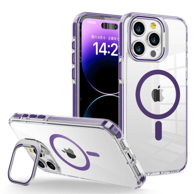 Transparent Acrylic Protective case Magsafe compatible with lens holder for Iphone