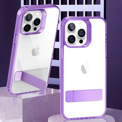 Transparent acrylic protective case with stand for Iphone