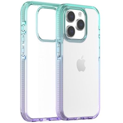 Transparent plastic scratch-resistant two-color gradient protective case for iphone 