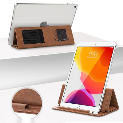 PU Imitation leather Tablet case with pen slot and magnetic holder for Ipad